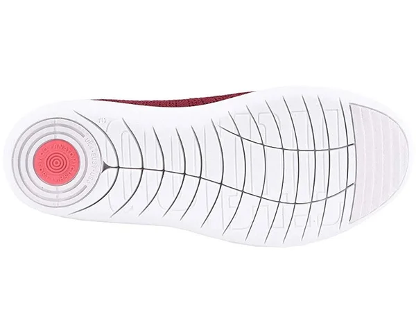 Fitflop Women's Uberknit Slip-On Ballerina Flats Berry 7.5