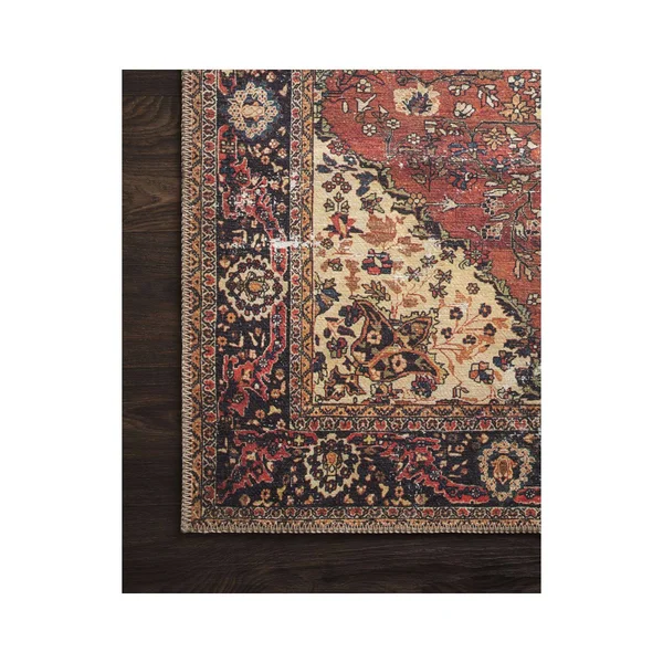 Loloi Loren LQ-07 5& x 7&6x22 Red - Navy Rug