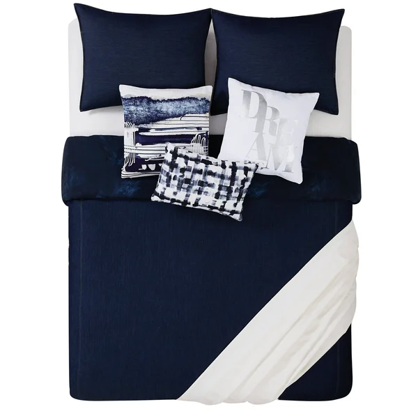 Sean John Denim Comforter Set Blue Full/Queen
