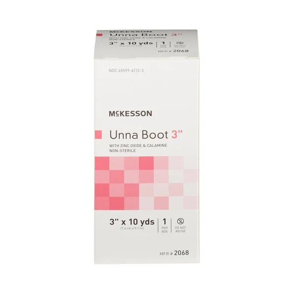McKesson Cotton Unna Boot with Calamine & Zinc Oxide Size: 3 inch x 10 Yard, Count: Case (12)