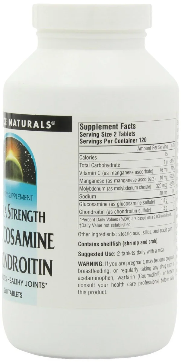 Source Naturals Glucosamine Chondroitin, Extra Strength, Tablets - 240 tablets