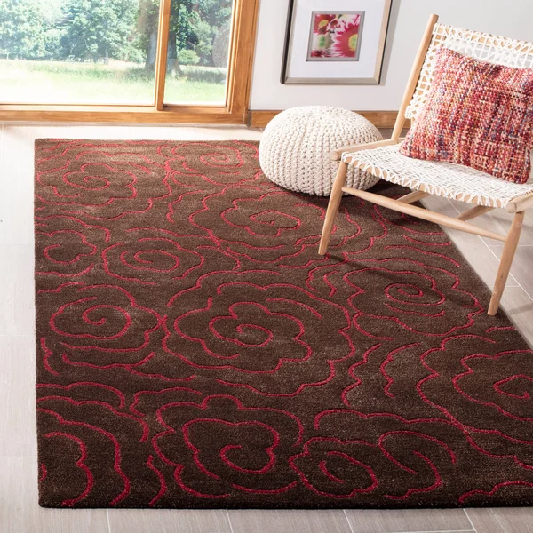 Safavieh Soho Rug SOH812D Chocolate, Red, 7& 6x22 x 9& 6x22