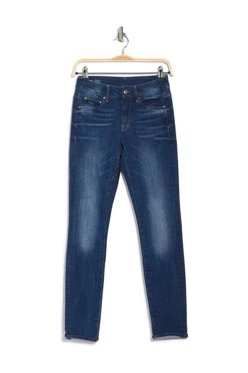 G-Star Raw Women 3301 Contour Skinny Jeans Medium Blue Size 24-30
