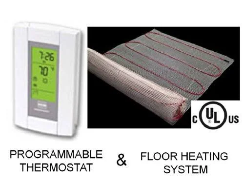 25 sqft Mat, Warming Systems 120 V Electric Tile Radiant Floor HEATING Mat with Programmable Thermostat