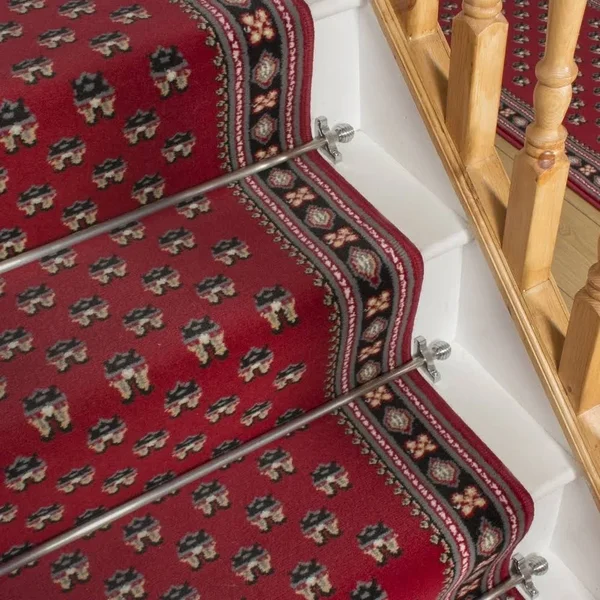 runrug USA Montrose Red Stair Carpet Runner Length: 40 foot, Width