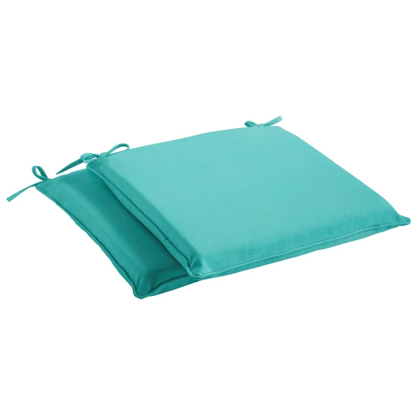 Humble and Haute Sunbrella Canvas Aruba Indoor/ Outdoor CUSHION - Set of 2 19 in W x 19 in D, Blue