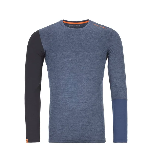 Ortovox 185 Rock&N&Wool Long-Sleeve Top - Men's Night Blue Blend, M