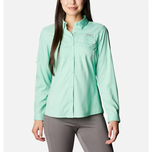 Columbia Women's PFG Lo Drag Long Sleeve Fishing Shirt - M - Green