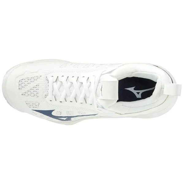 Mizuno Wave Momentum White/Navy Women's Volleyball Shoes - Size: 7