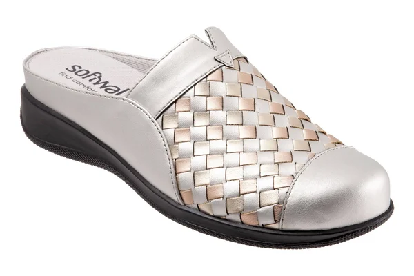 Softwalk Women's San Marcos Woven Clog, Size: 6, Metallic Mul Leather