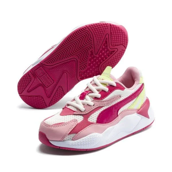 Puma RS-X3 Summer Splash Pink/White Preschool Girls& Shoes - Size: 2.5