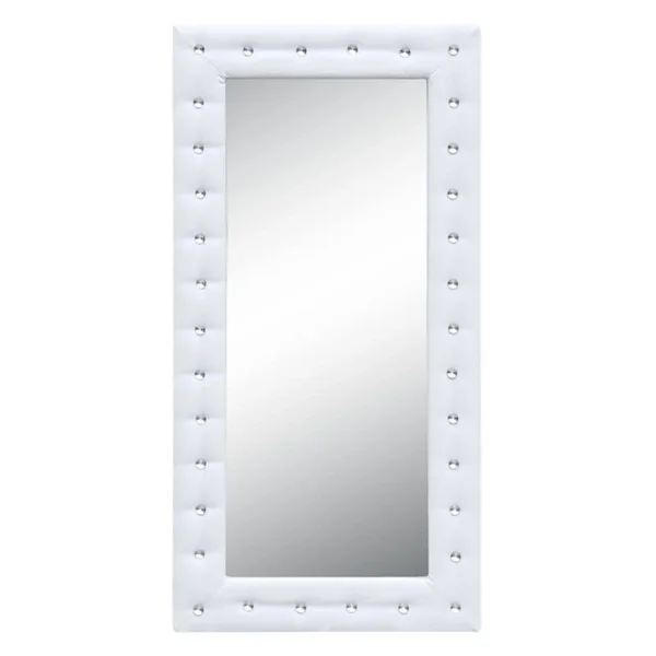 Fine Mod Imports Tufted Mirror 36x22 White