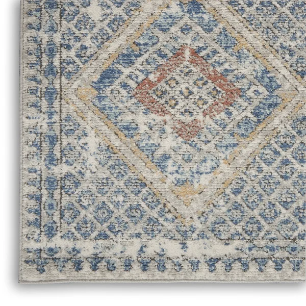 Nourison Concerto CNC16 Area Rug, Blue/Ivory, 2&2x22 x 10&