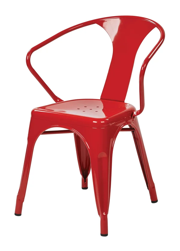 Osp Designs 30x22 Metal Chair - 4-Pack - Red