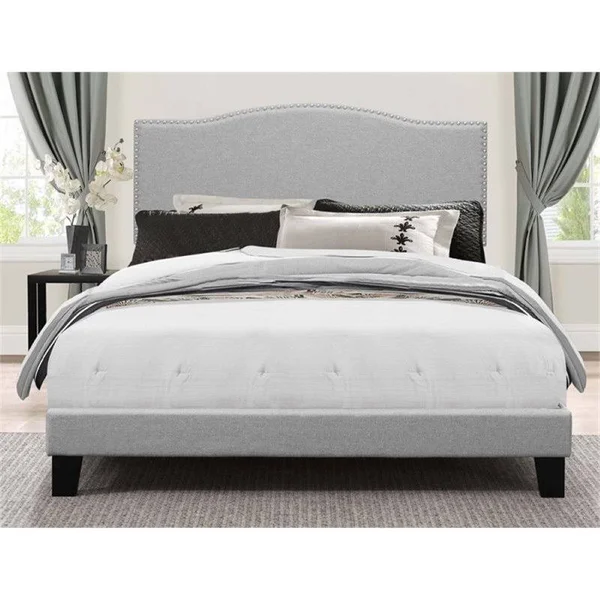 Bowery Hill Upholstered Queen Panel Bed in Glacier Gray - BH-1594284