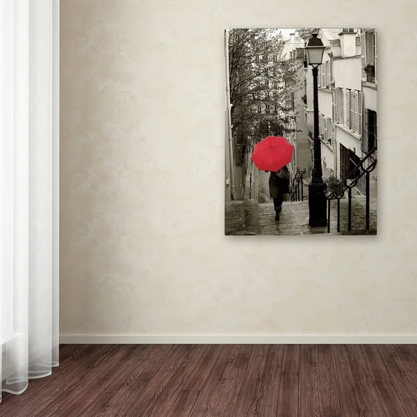 Trademark Fine Art Sue Schlabach &Paris Stroll II& Canvas Art - 35 x 47