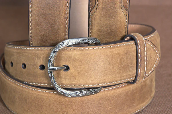 Nocona Brown Distressed Overlay Belt N2450444