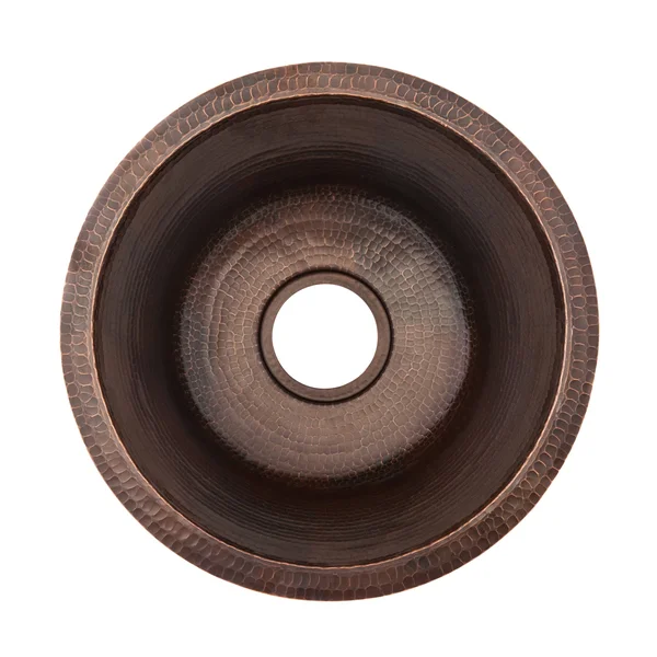 Premier Copper Products 17x22 Round Hammered Copper Bar/Prep Sink, Faucet & Accessories Package