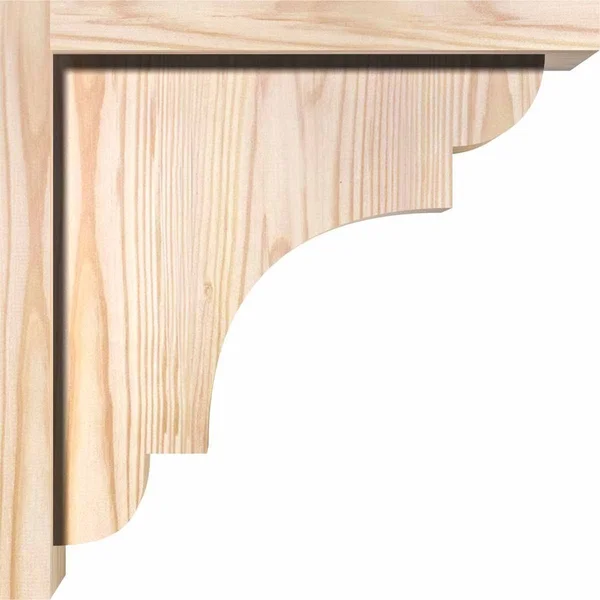Ekena Millwork COR06X08X08NEB01SDF 5 1/2x22W x 8x22D x 8x22H New Brighton Smooth Corbel w/Backplate - Douglas Fir