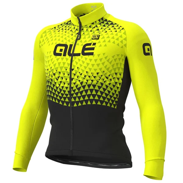 Alé Summit Long Sleeve Jersey Black Fluorescent Yellow - Xs
