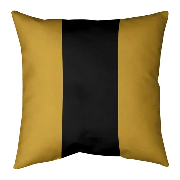 Jacksonville Jacksonville Throwback Football Stripes Pillow-Cotton Twill - 26 x 26 - Square - Zipper Closure - Large - Removable