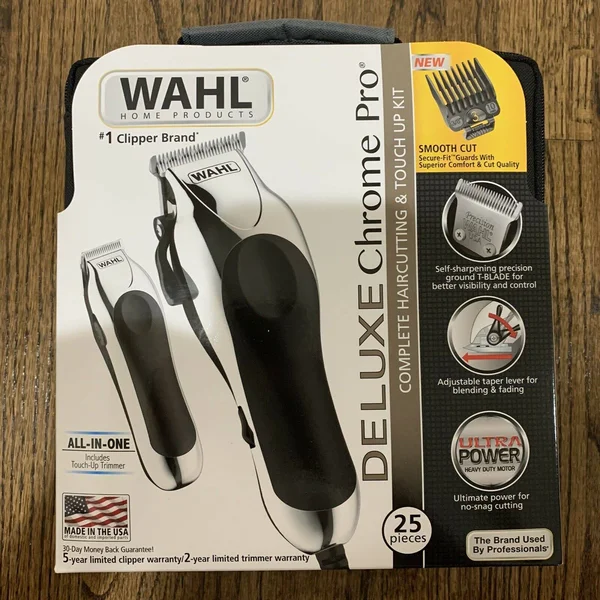 Wahl Hair Cutting & Touch Up Kit - Complete, Deluxe Chrome Pro