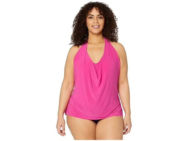 Plus Size Women's Magicsuit Sophie Underwire Tankini Top - 22W, Rose