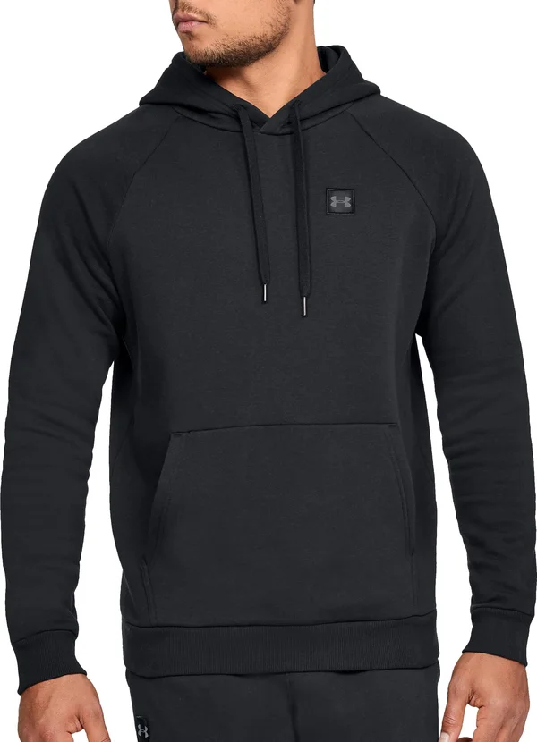 Under Armour Men's Rival Fleece Camo Logo Hoodie - Black - SM