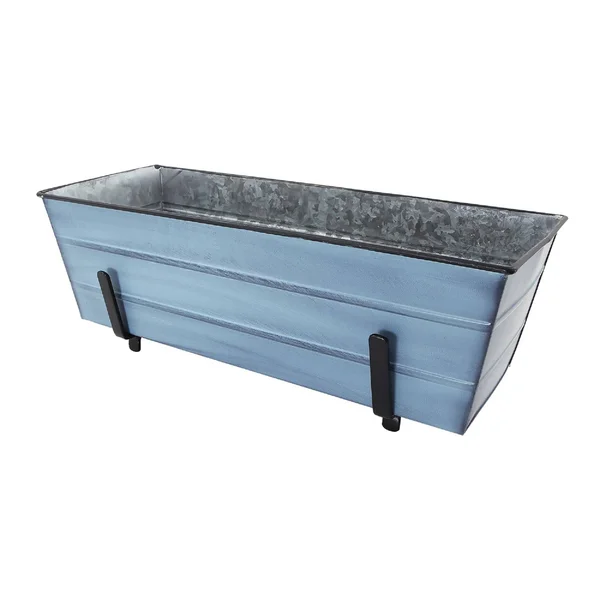 Achla C20NB-K6 2 x 6 Railings Flower Box with Brackets Blue - Medium