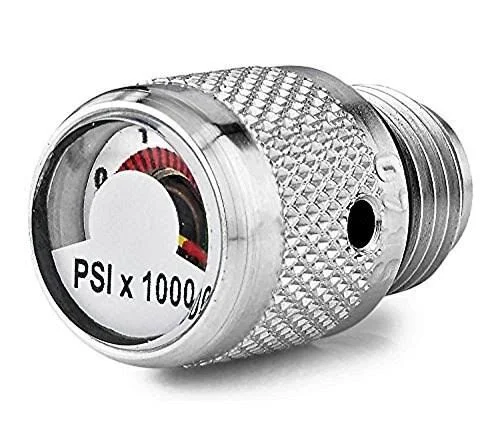 Spare Air New 3.0CF Package for Scuba Divers with Dial Pressure Gauge - Fill Adapter, Holster, Leash, and Free Quick Release Coil