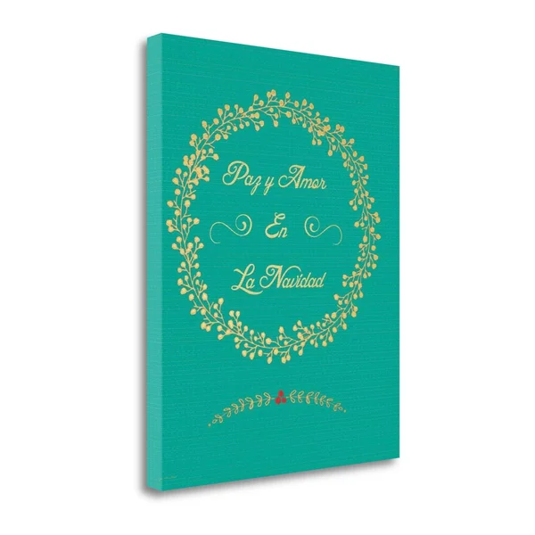 Tangletown Fine Art Paz Y Amor by Jo Moulton Canvas Art