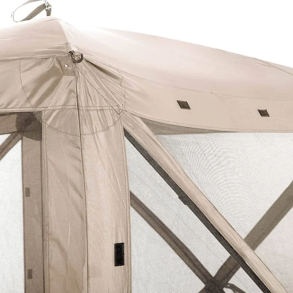 Clam Quick-Set Traveler Portable Outdoor Screened Canopy Shelter Tan 2 Pack