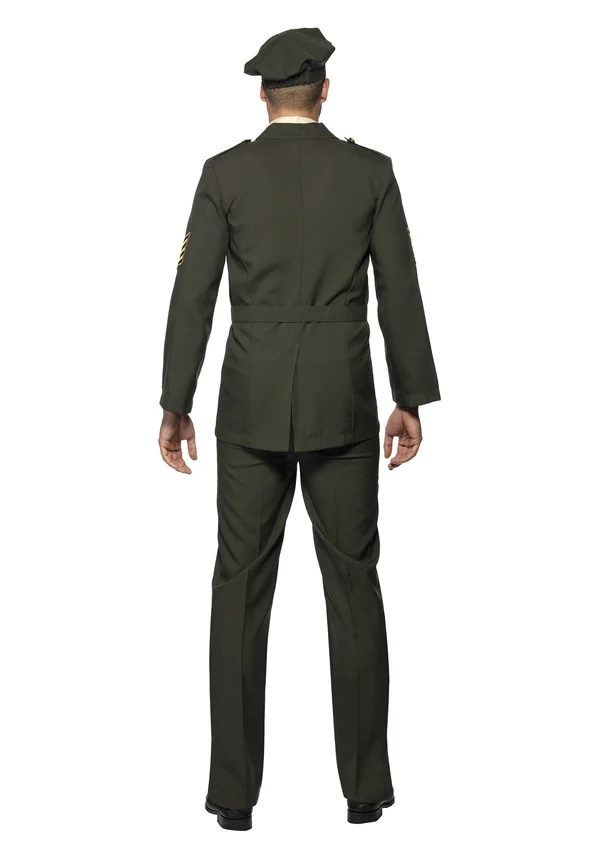 Smiffys Mens Wartime Officer Costume, Size: Medium, Green