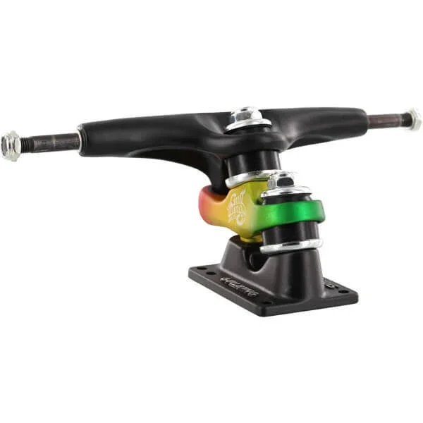 Gullwing Trucks Sidewinder II Black - Rasta Skateboard Trucks - 159mm Hanger 9x22 Axle (Set of 2)