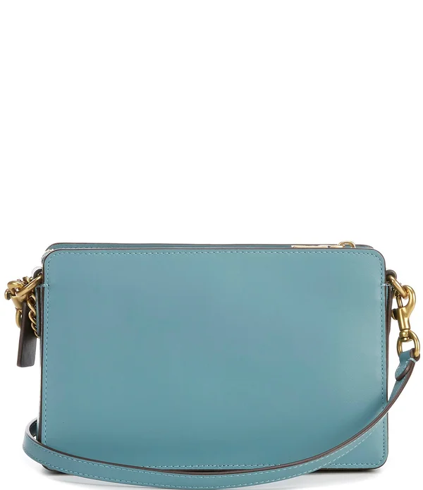 Coach 78801 Refined Calf Leather Signature Chain Crossbody Bag, Everglade