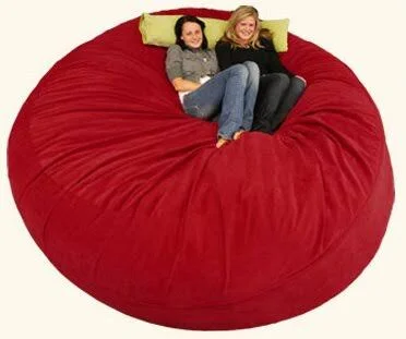 Breton Large Bean Bag Chair & Lounger Bay Isle Home Size: 8&, Fabric: Pebble - Merlot