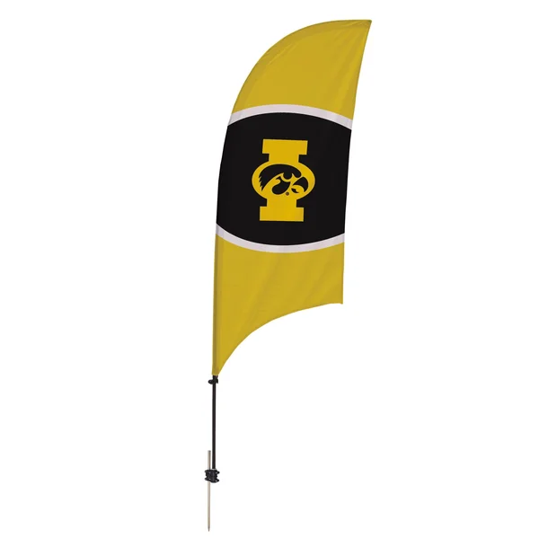 Victory Corps 810028IOWA-001 7.5 ft. Iowa Hawkeyes Razor Feather NCAA Flag with Spike Base - No.001