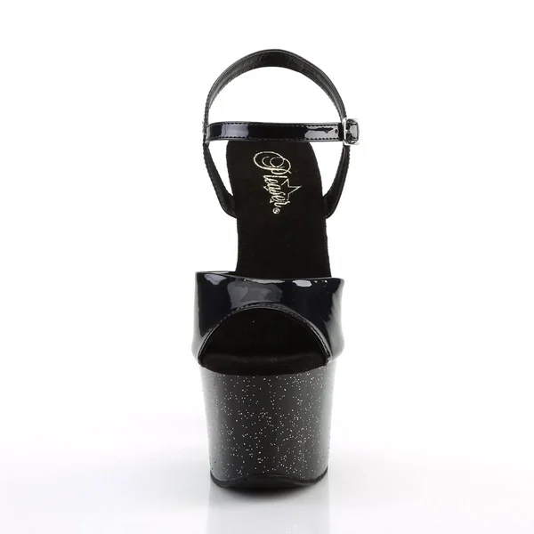 Pleaser - SKY-309HG 7, Gold Hologram/Black