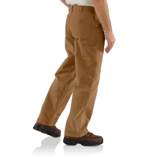 Carhartt Men's Flannel Lined Washed Duck Dungaree - Moss