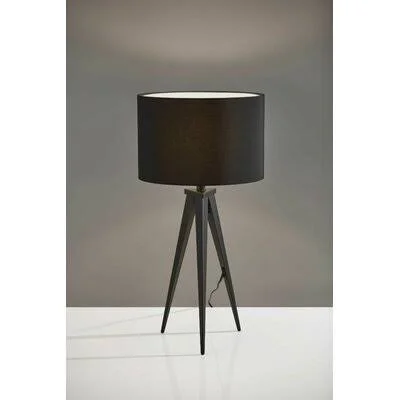 Treble Black Metal Table Lamp Corrigan Studio - 28 x 14 x 14 Inches