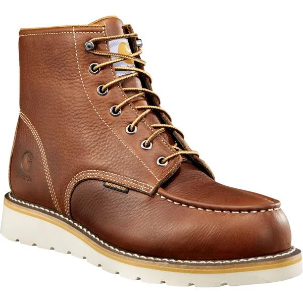 Carhartt Men's 6 inch Waterproof Wedge Steel Toe Work Boot - Tan, 9