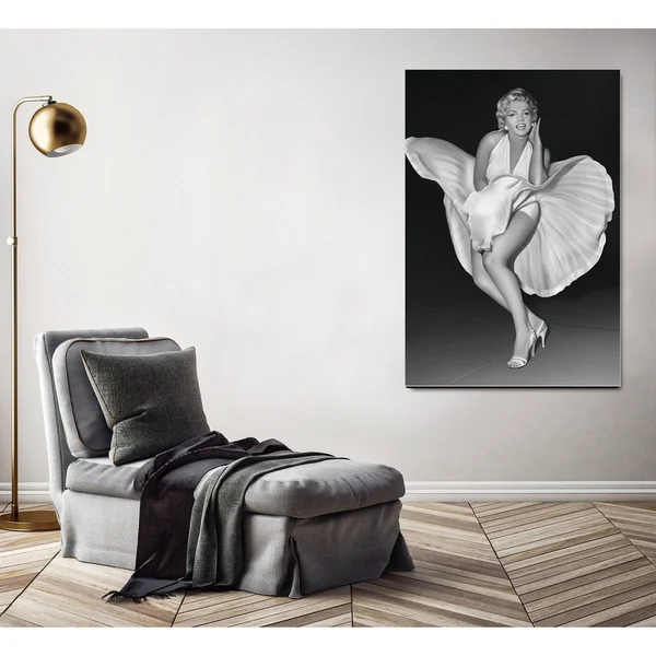 Amazing Rugs AR-61279MMD 48 x 32 in. Oppidan Home White Dress of Marilyn Monroe Acrylic Wall Art