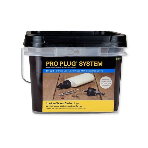 Starborn Industries Pro Plug System for Wood Decking - 300 Square Feet - 305 Stainless Steel - #8 x 1-5/8x22 - Tigerwood
