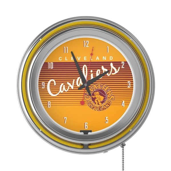 Cleveland Cavaliers Hardwood Classics NBA Chrome Neon Clock