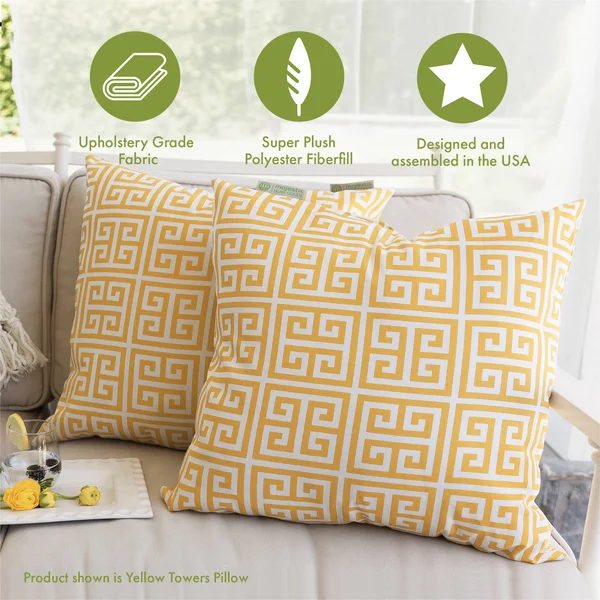 Majestic Home Goods Villa Pillow, Large, Vintage