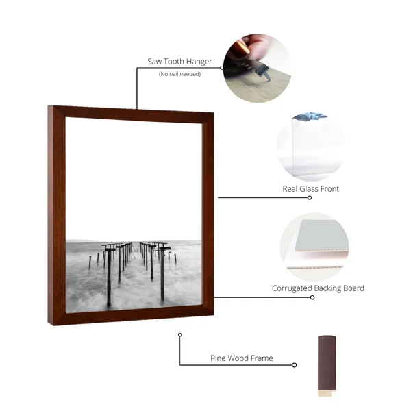 46x44 Picture Frames Brown Wood 46x44 Frame 46 x 44 Wooden Frames White