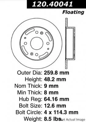 Centric Premium Brake Rotor 120.40041