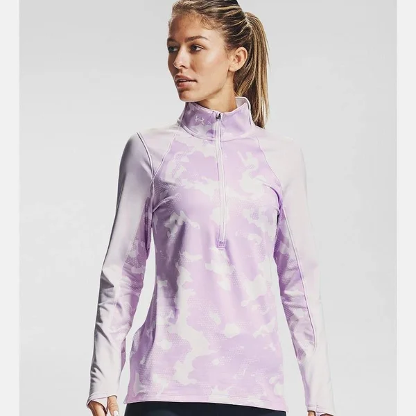 Under Armour Women's ColdGear Armour Camo Zip - Purple - LG