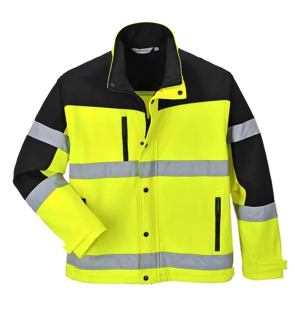 Portwest Two Tone Hi Vis Softshell Jacket (3L) S429, Yellow, 2XL