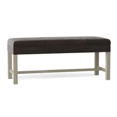 Dwight Upholstered Bench Fairfield Chair Body Fabric: 9953 Mink, Leg Color: Espresso